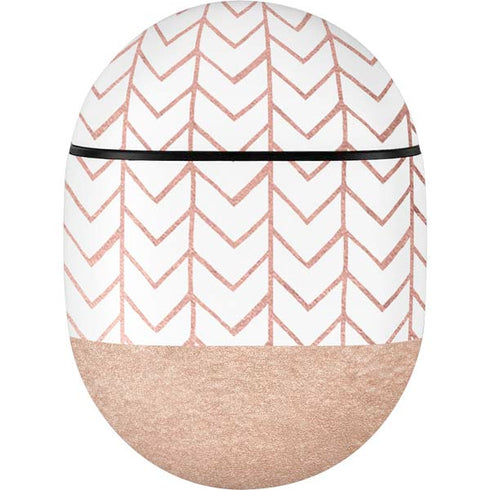 Rose Gold Herringbone Google Pixel Buds Skin